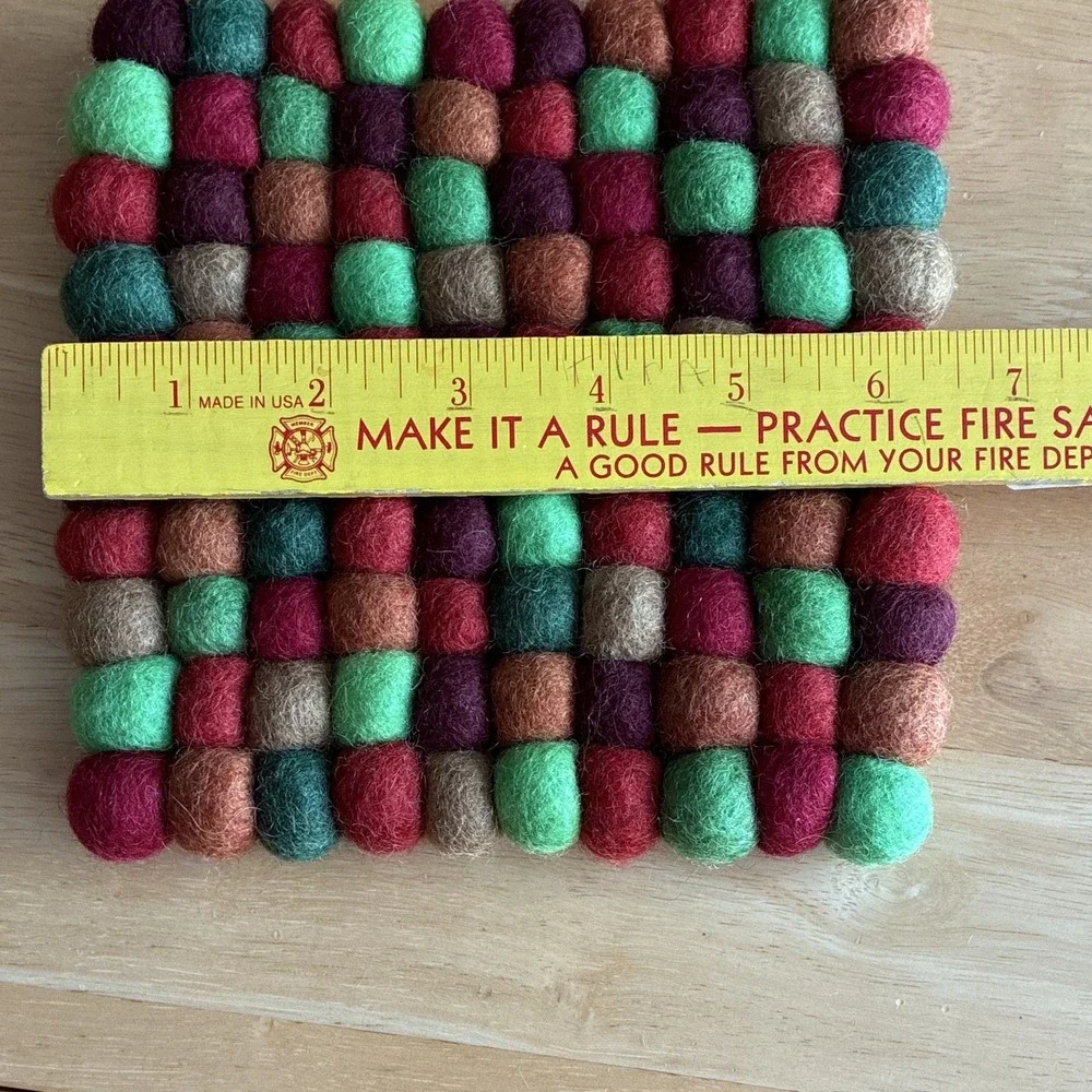 NWT Trader Joe's Handcrafted Felted Wool Trivet *Read
